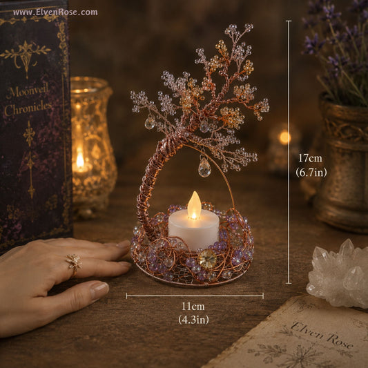 Memory Tree Lamp – Moonveil Chronicles Fantasy Decor - Elven Rose