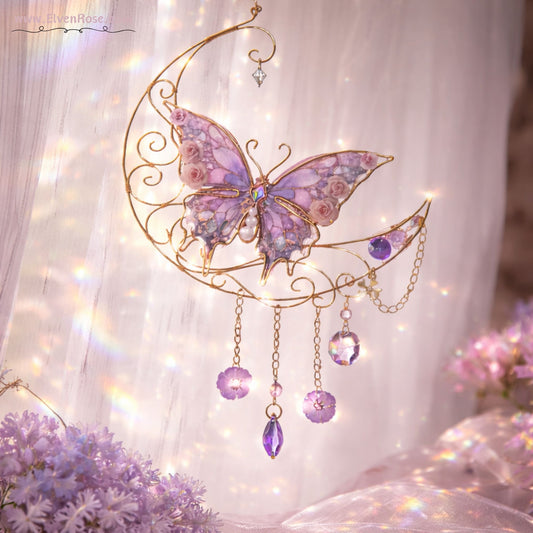 Moonveil Butterfly Suncatcher - Elven Rose