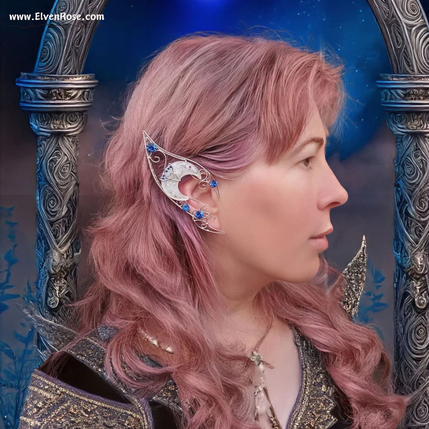 "Moonwhisper Elf Ear Cuffs" moon elf ears - Elven Rose