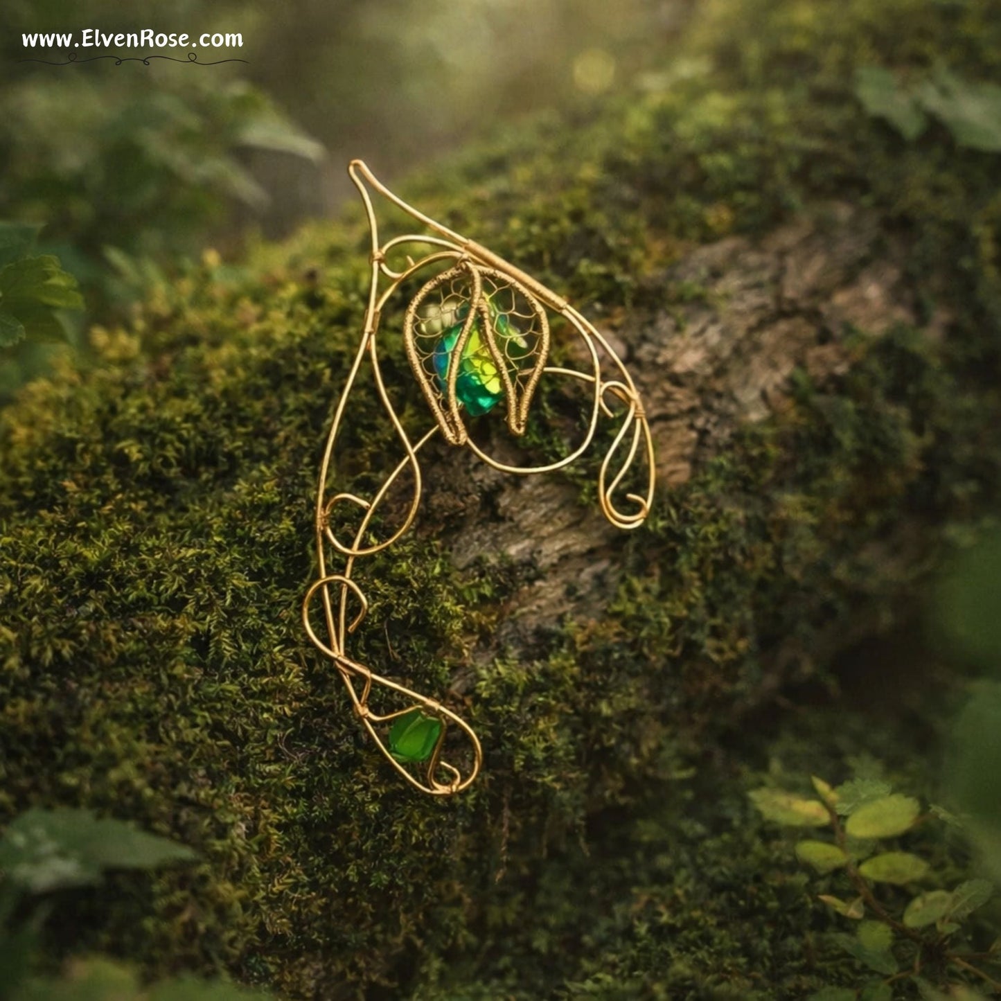 "Spirit of Nature" Fantasy Elf Ears - Elven Rose