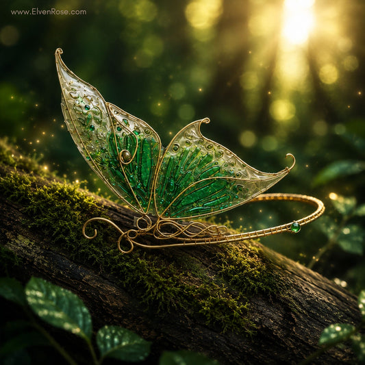 "Sylvan Butterfly Arm Cuff" Forest Fairy Bracelet - Elven Rose