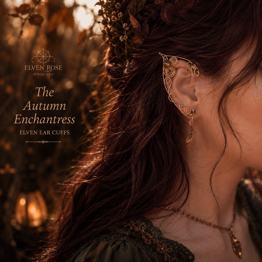 The Autumn Enchantress – Elven Ear Cuffs - Elven Rose