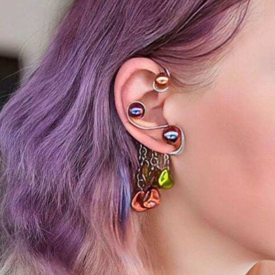 Whispers of Autumn Ear Wrap Earrings - Elven Rose