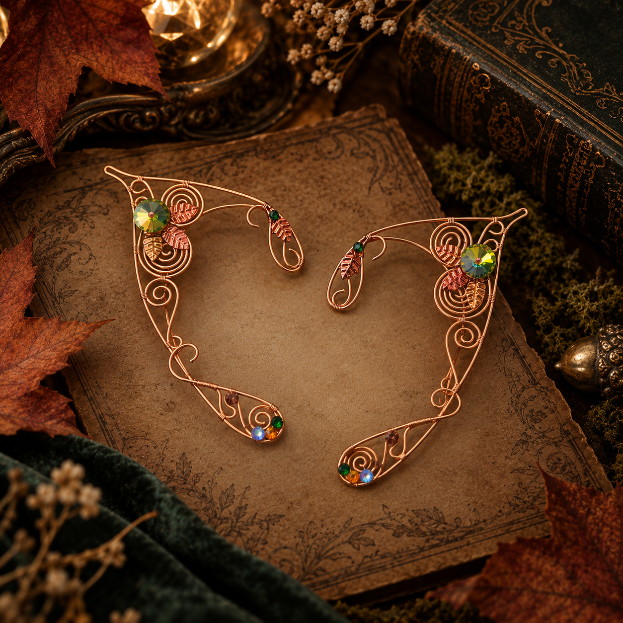 The Autumn Enchantress – Elven Ear Cuffs