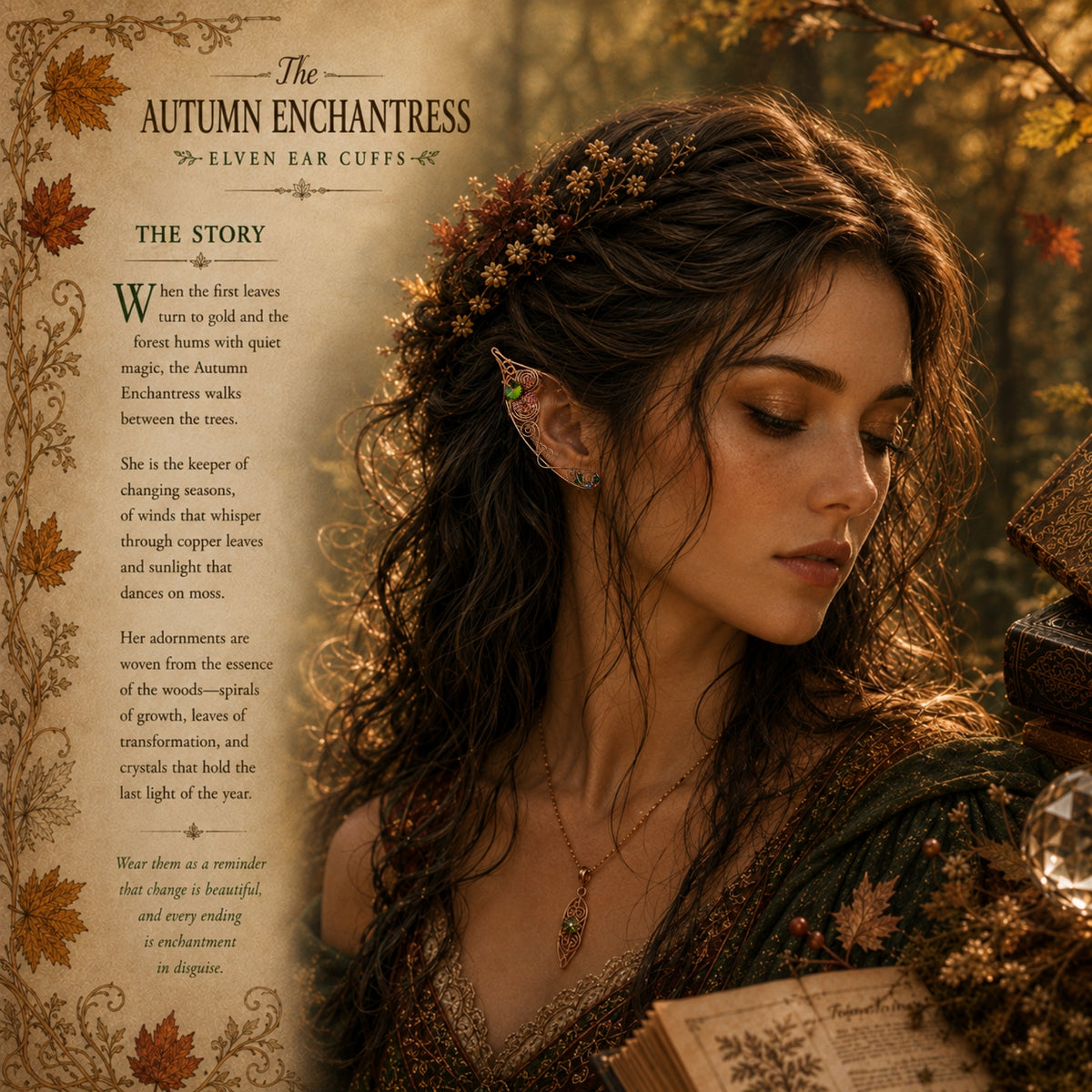 The Autumn Enchantress – Elven Ear Cuffs