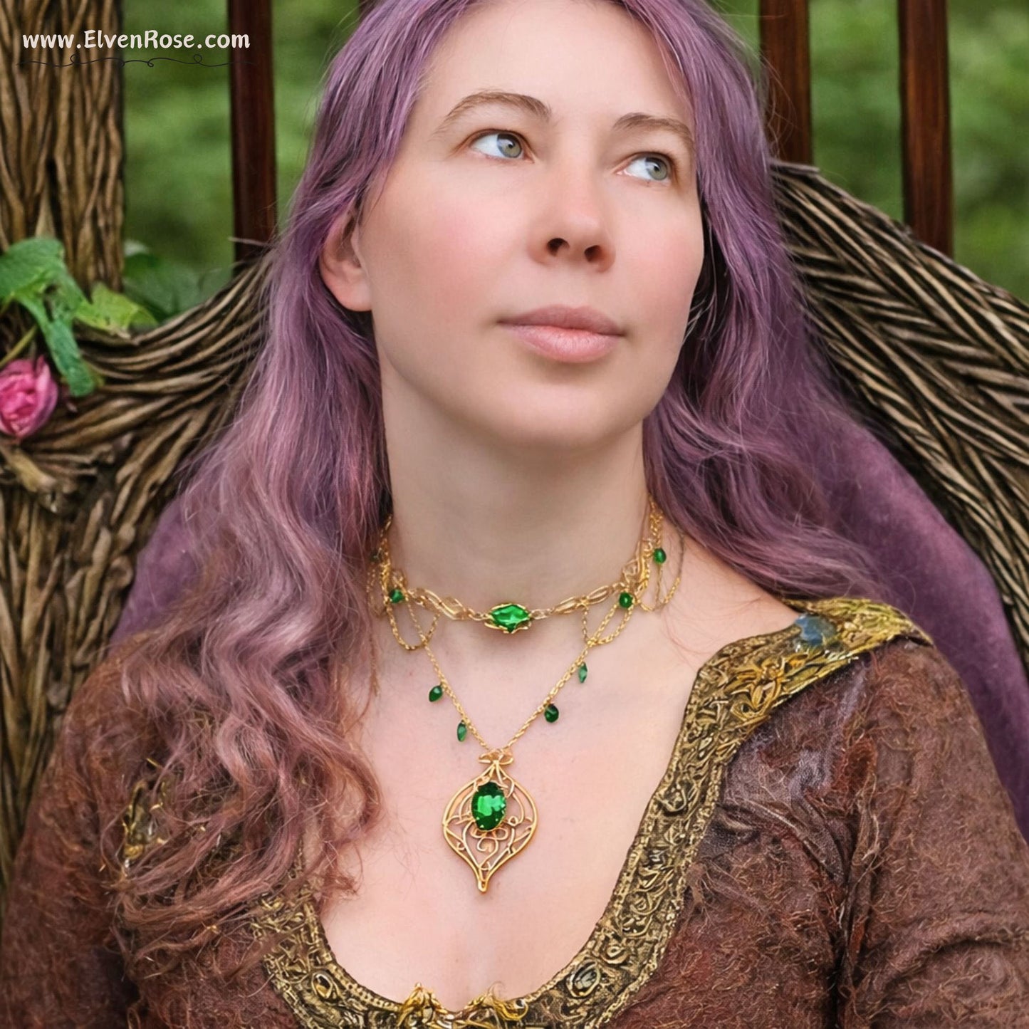 "The Forestheart Necklace" Elven Jewelry