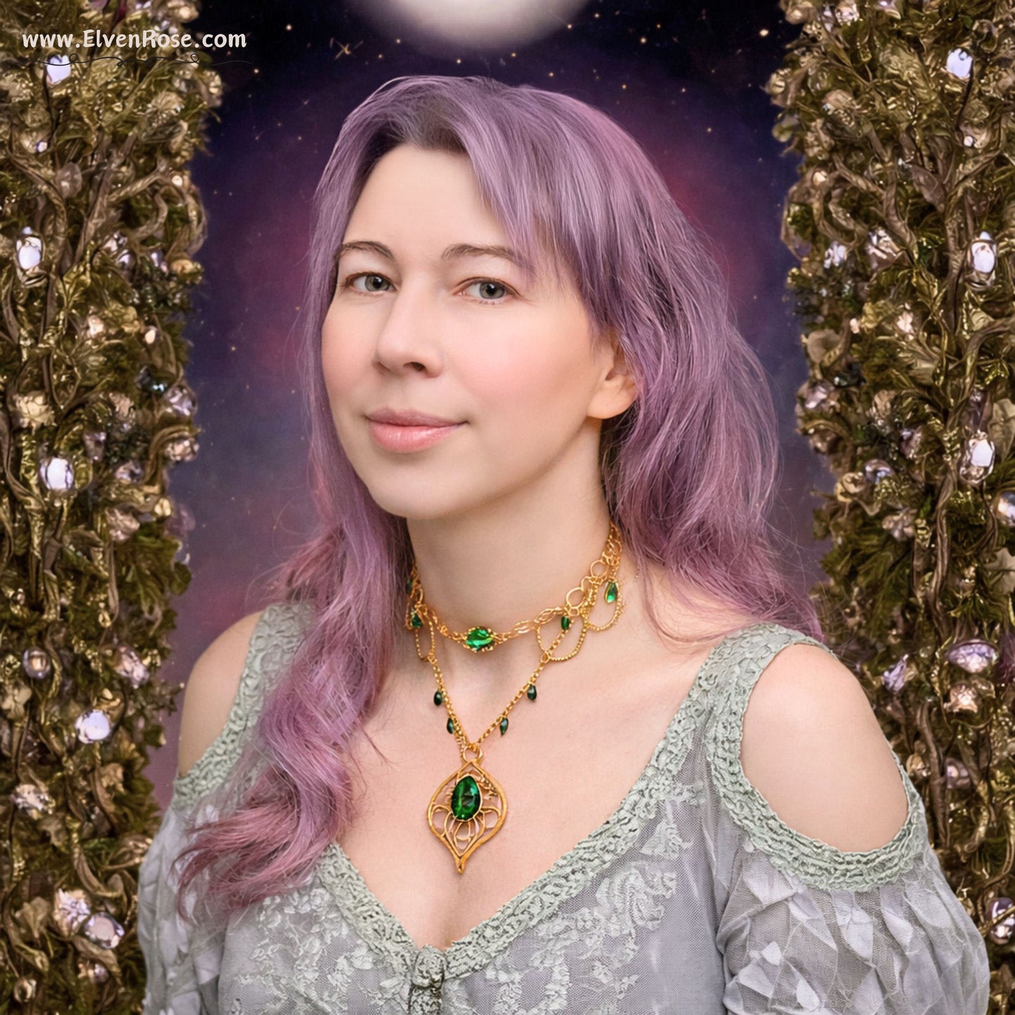 "The Forestheart Necklace" Elven Jewelry
