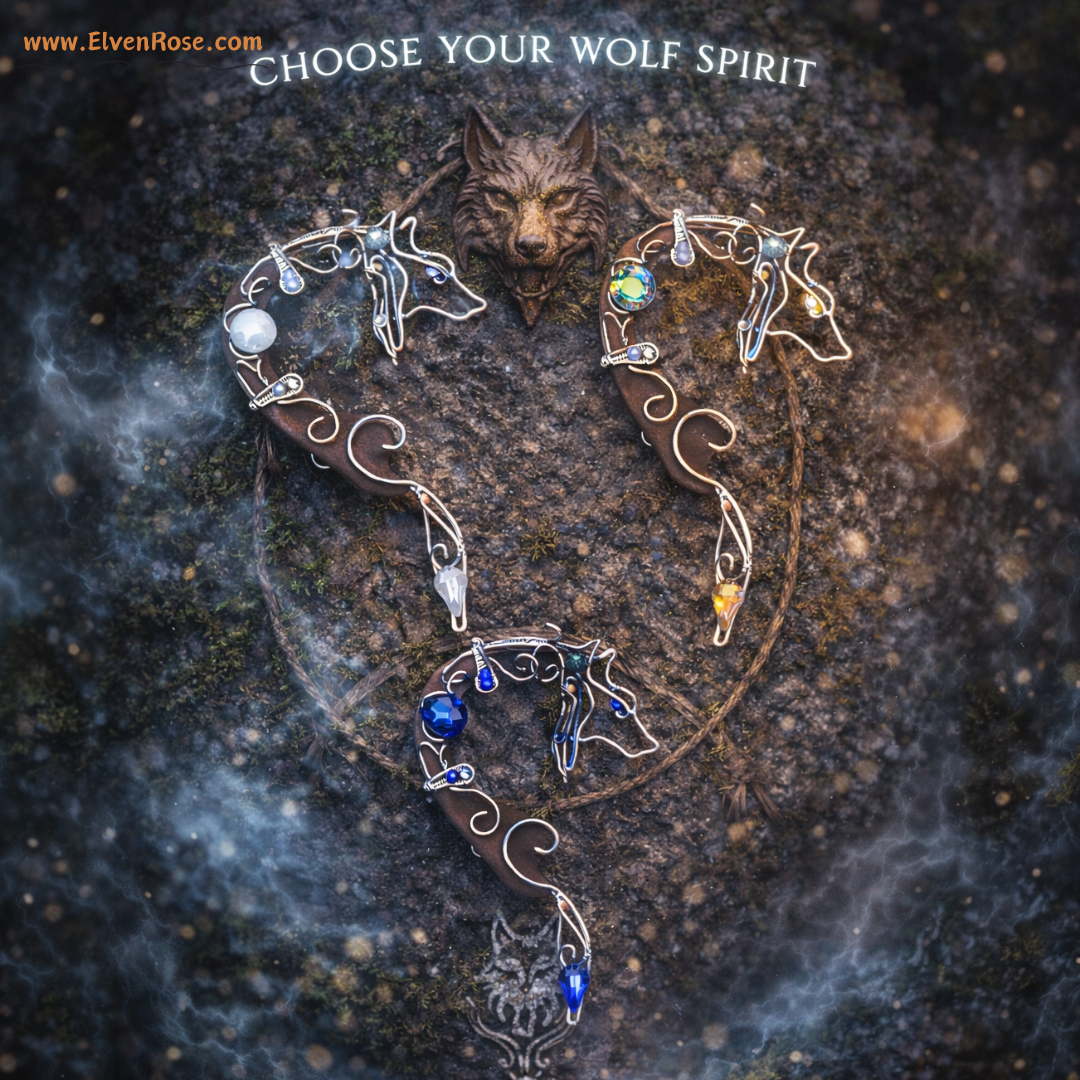 "Wolf Ear Wrap" celestial wolf jewelry