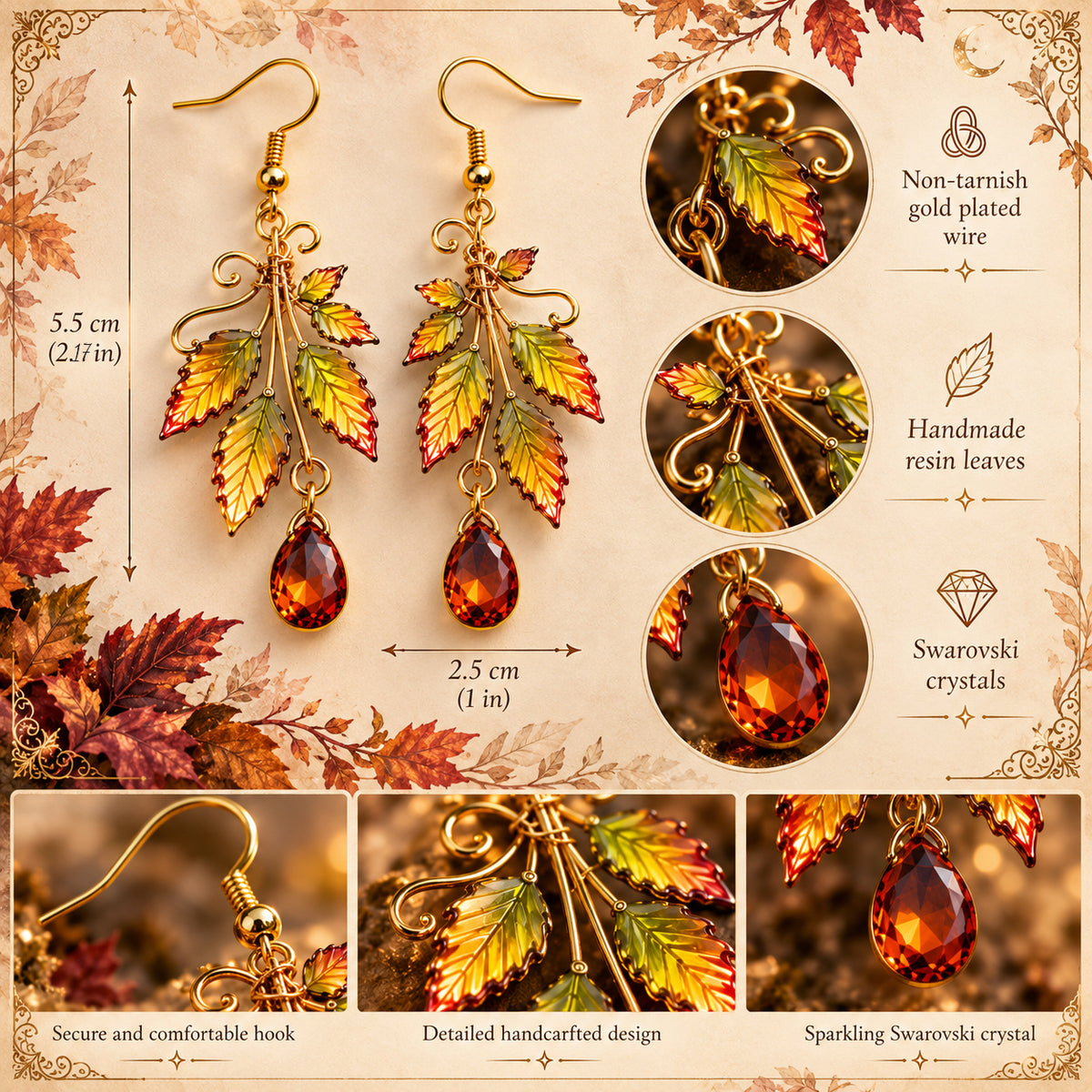 Emberwild Remembering Leaves Earrings