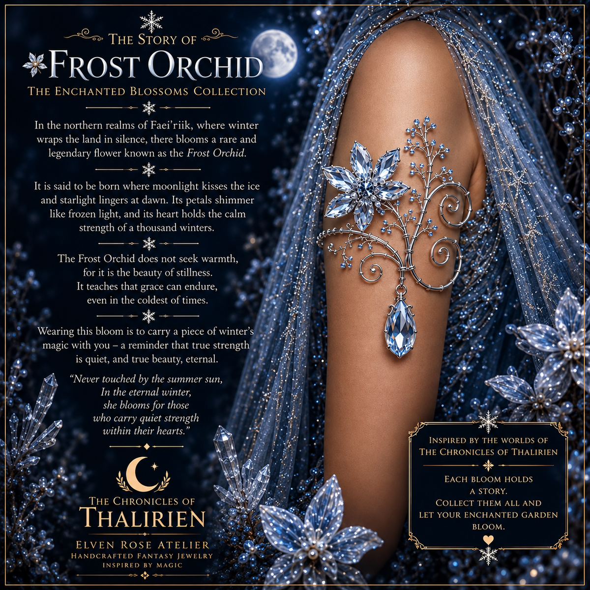 Frost Orchid Arm Cuff