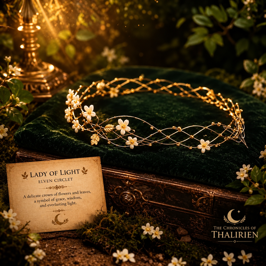 Lady of Light Elven Crown for Fantasy Weddings & Cosplay