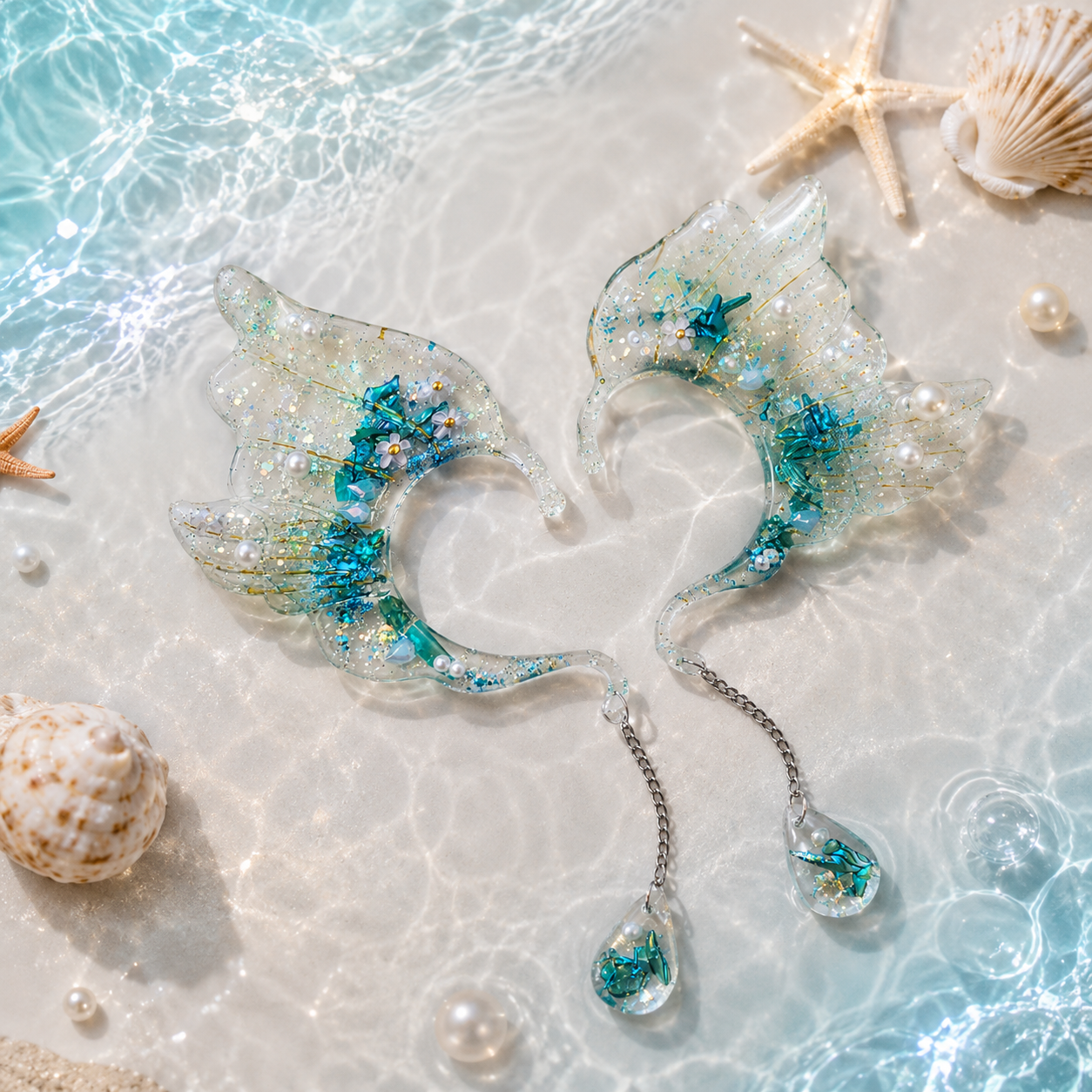 "Ocean Whisper Fairy Ears" Mermaid Ear Jewelry