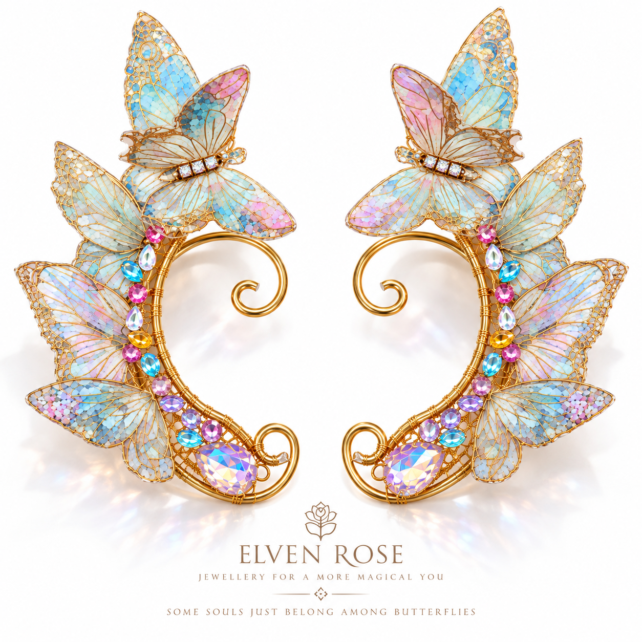 Whispering Wings Butterfly Ear Cuffs