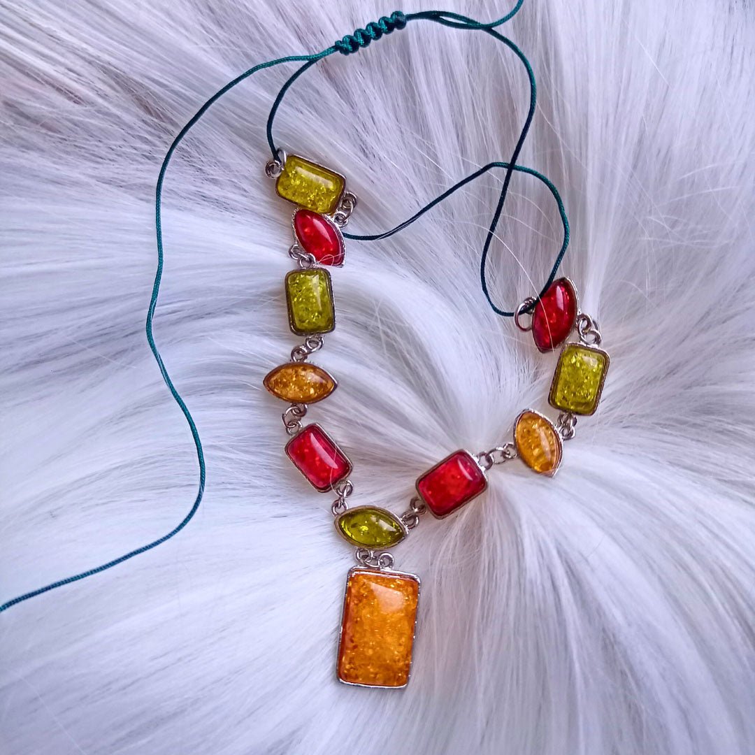 Amber Glow Adjustable Upper Arm Bracelet - Elven Rose