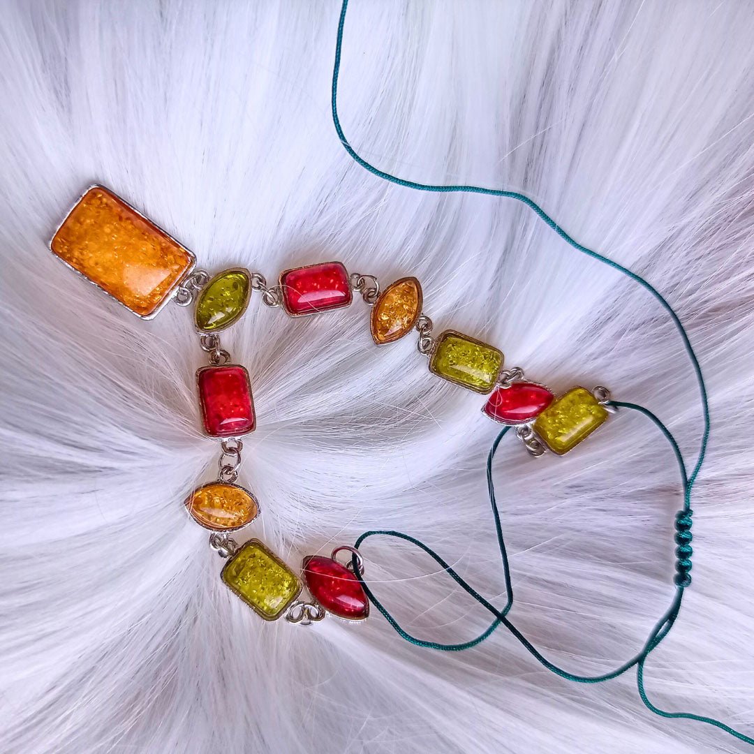 Amber Glow Adjustable Upper Arm Bracelet - Elven Rose