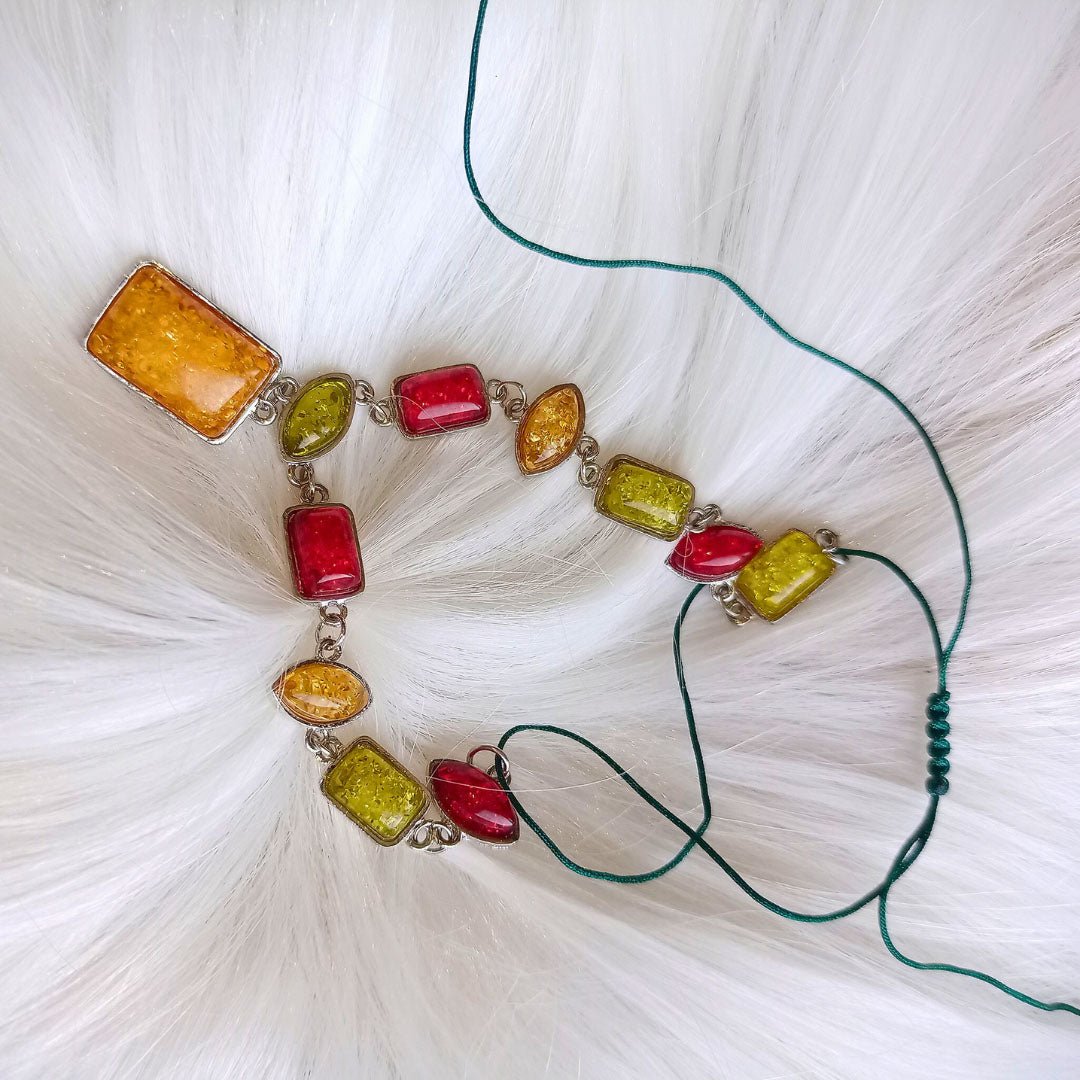 Amber Glow Adjustable Upper Arm Bracelet - Elven Rose