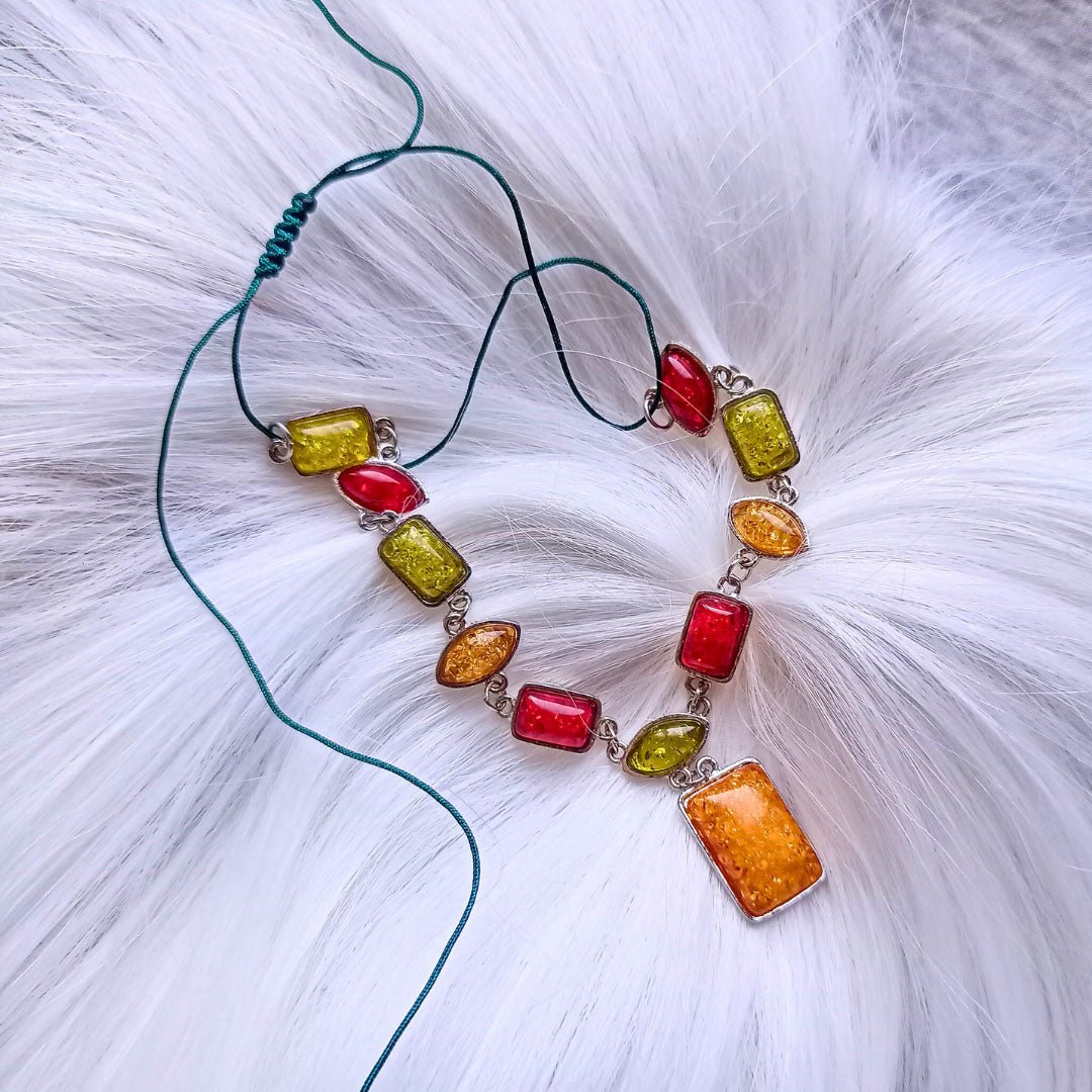Amber Glow Adjustable Upper Arm Bracelet - Elven Rose