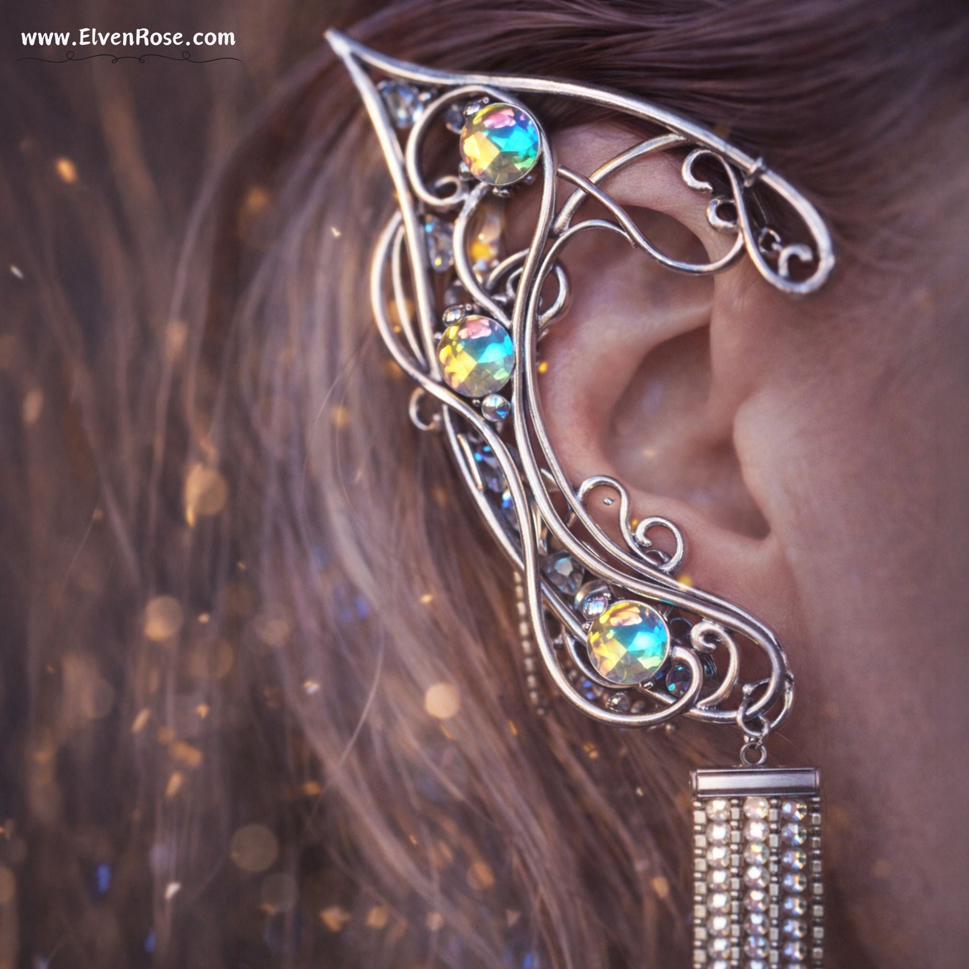 Aurora Enchantment Elf Ears - Elven Rose