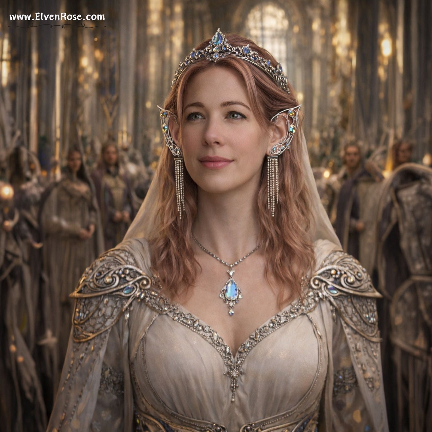 Aurora Enchantment Elf Ears - Elven Rose