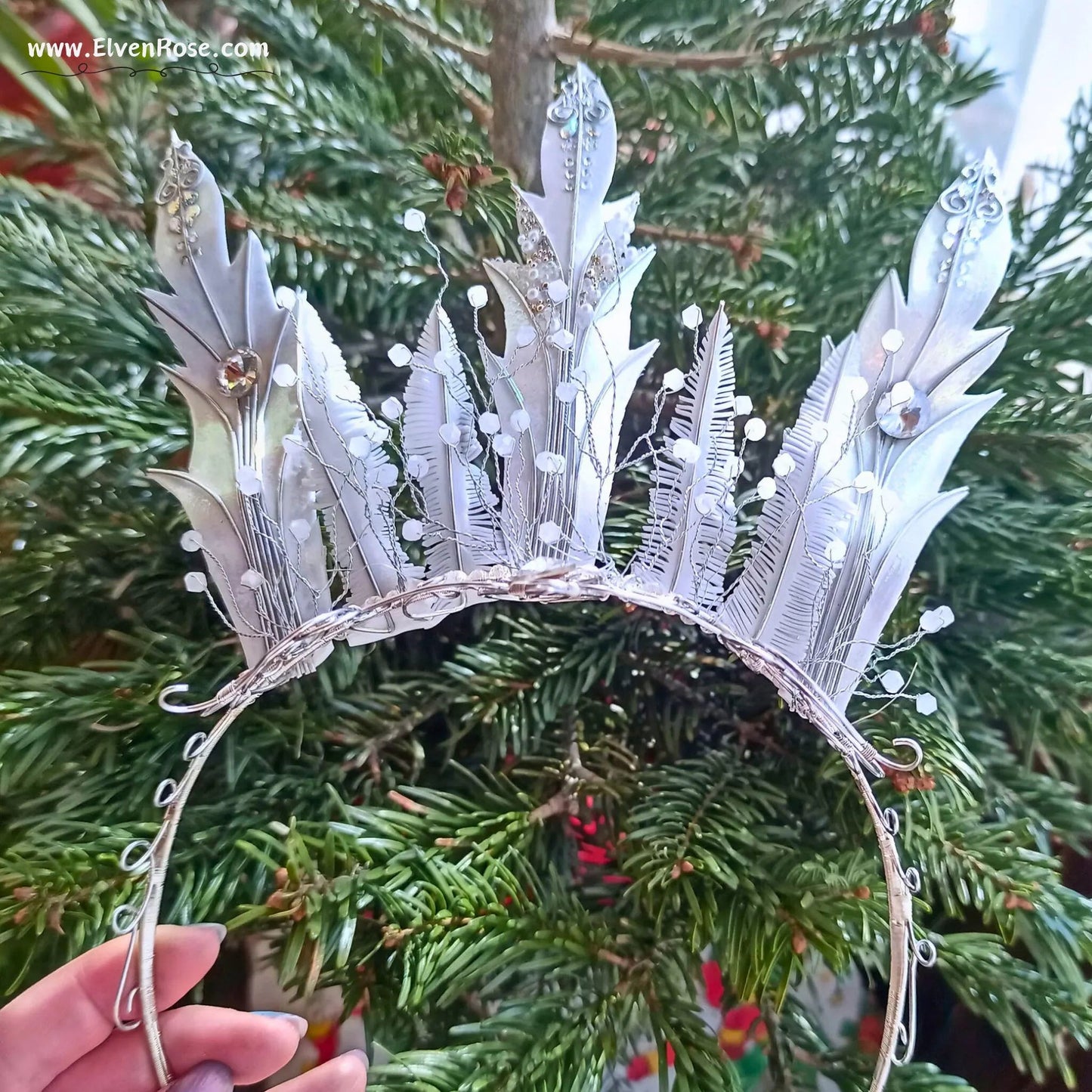 Aurora Frost Crown - Elven Rose