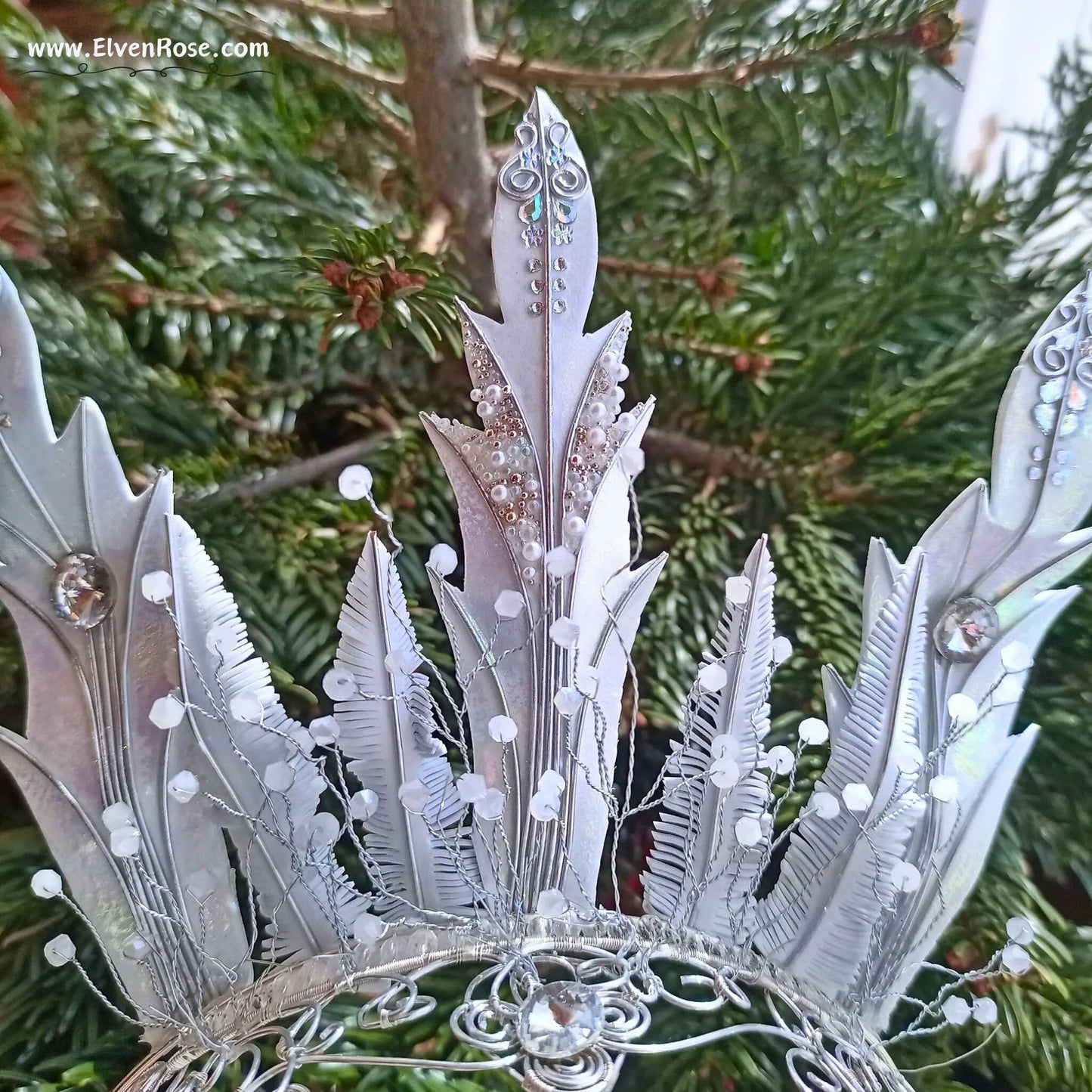 Aurora Frost Crown - Elven Rose