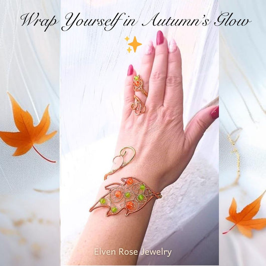 Autumn’s Embrace Jewelry Set - Elven Rose
