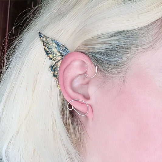 Butterfly Kisses Ear Wrap Earrings - Elven Rose