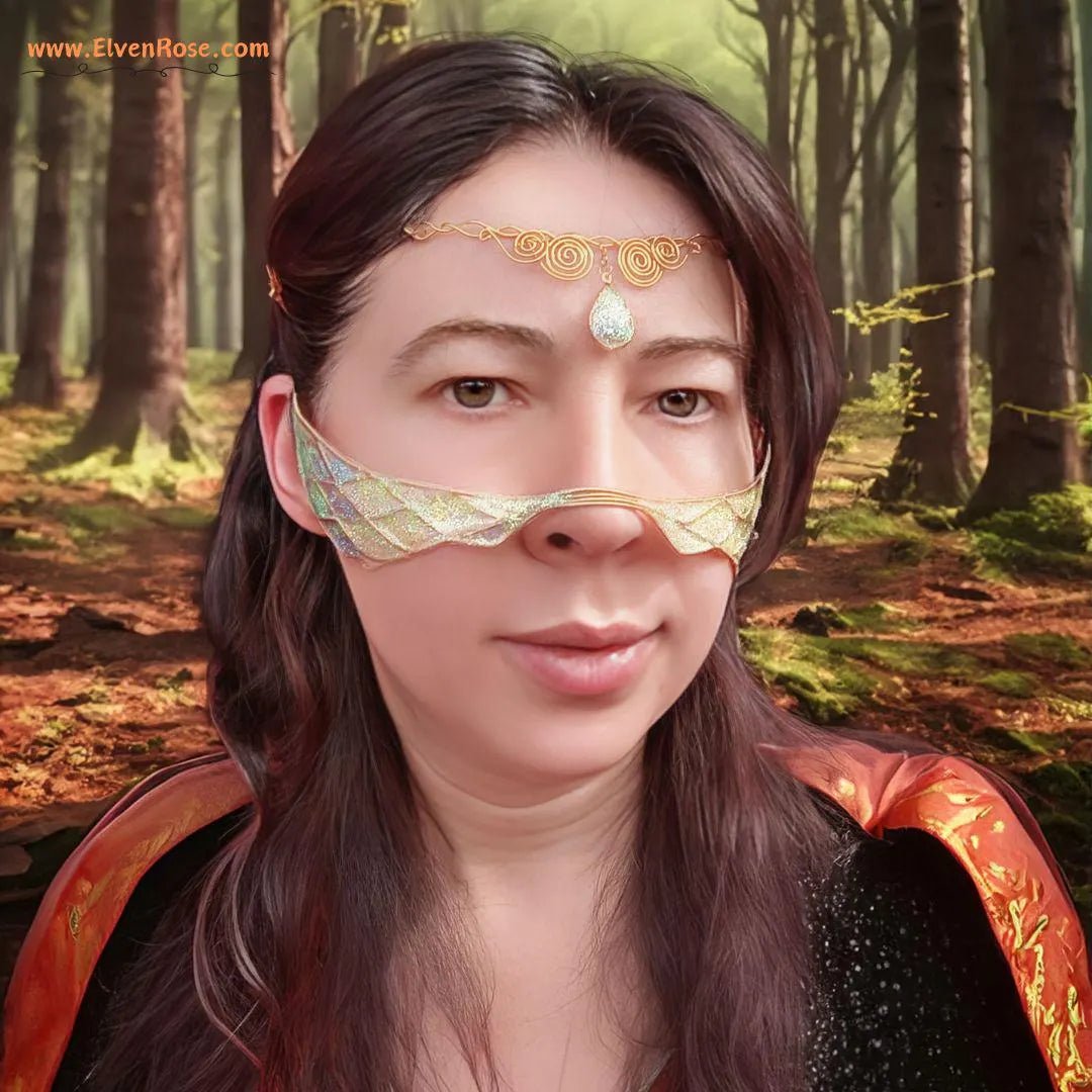 Celestial Glow Mask and Headband Set - Elven Rose