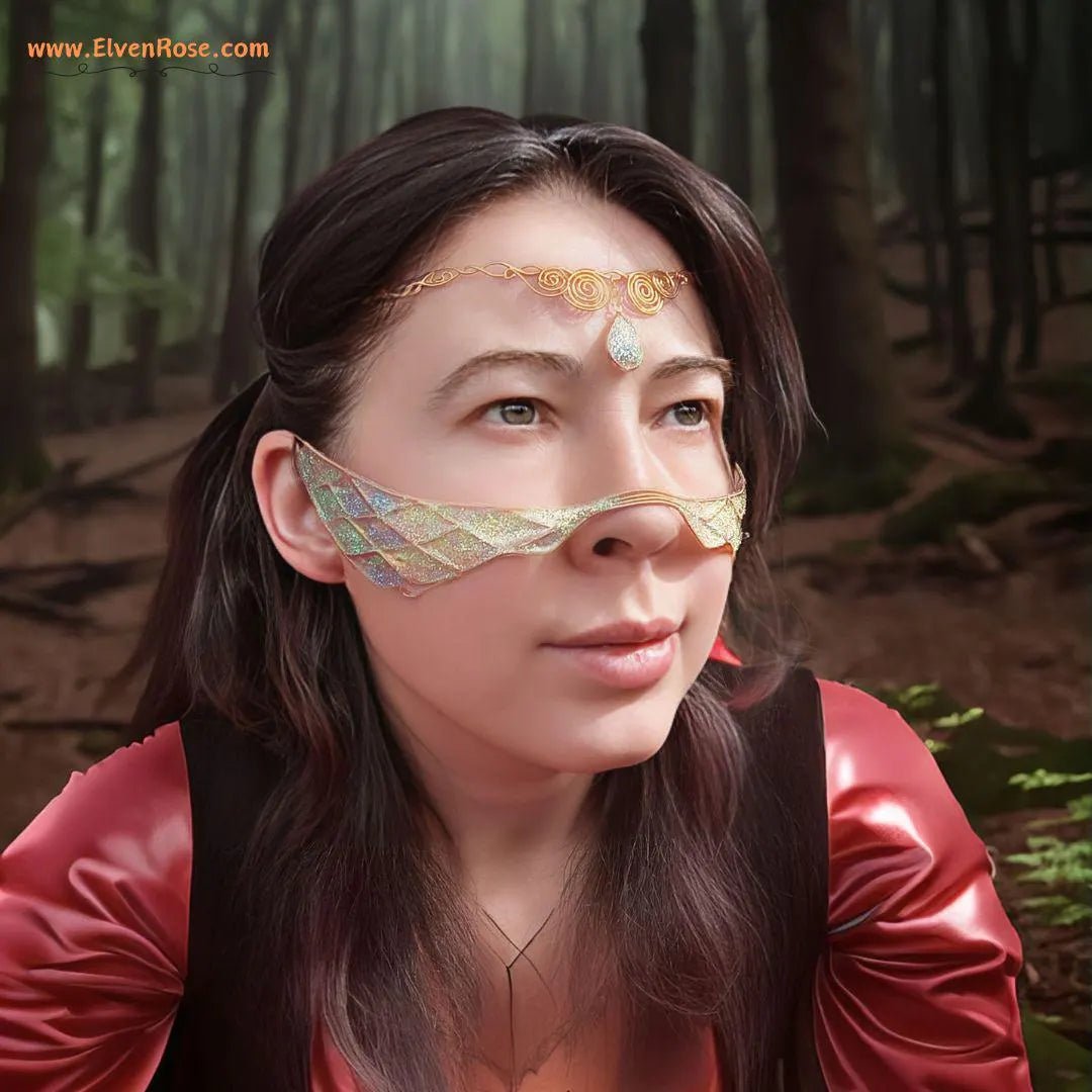 Celestial Glow Mask and Headband Set - Elven Rose