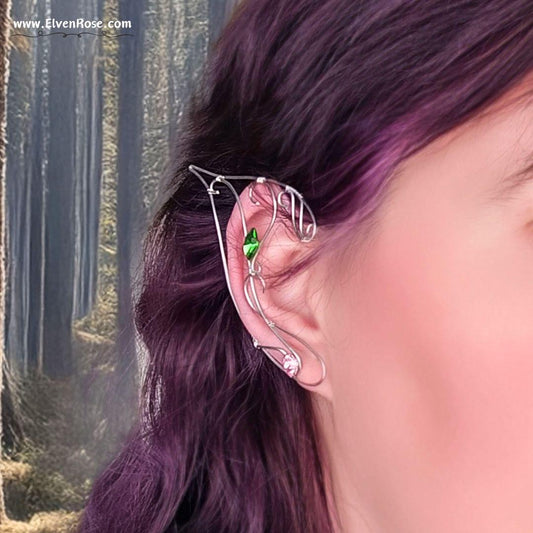 "Desert Rose" Fantasy Elf Ear Cuffs - Elven Rose