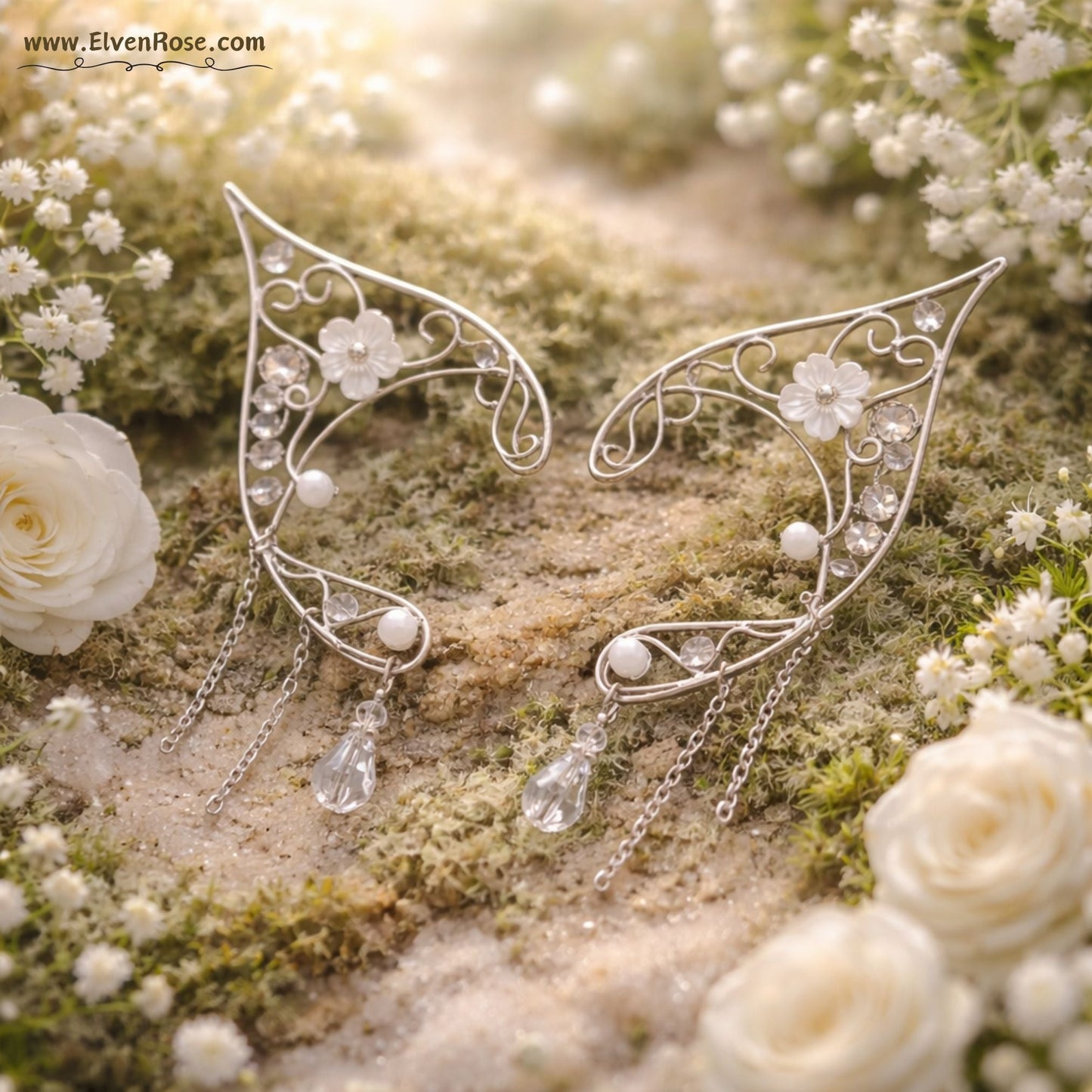 Elven Bride Elf Ears - Elven Rose