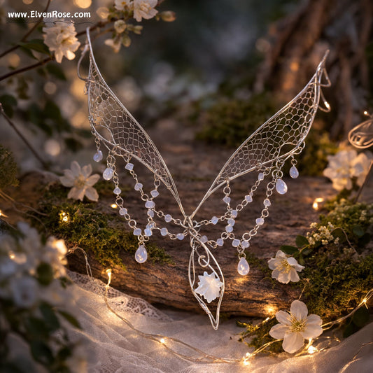 Elven Bride Moonveil Necklace - Elven Rose