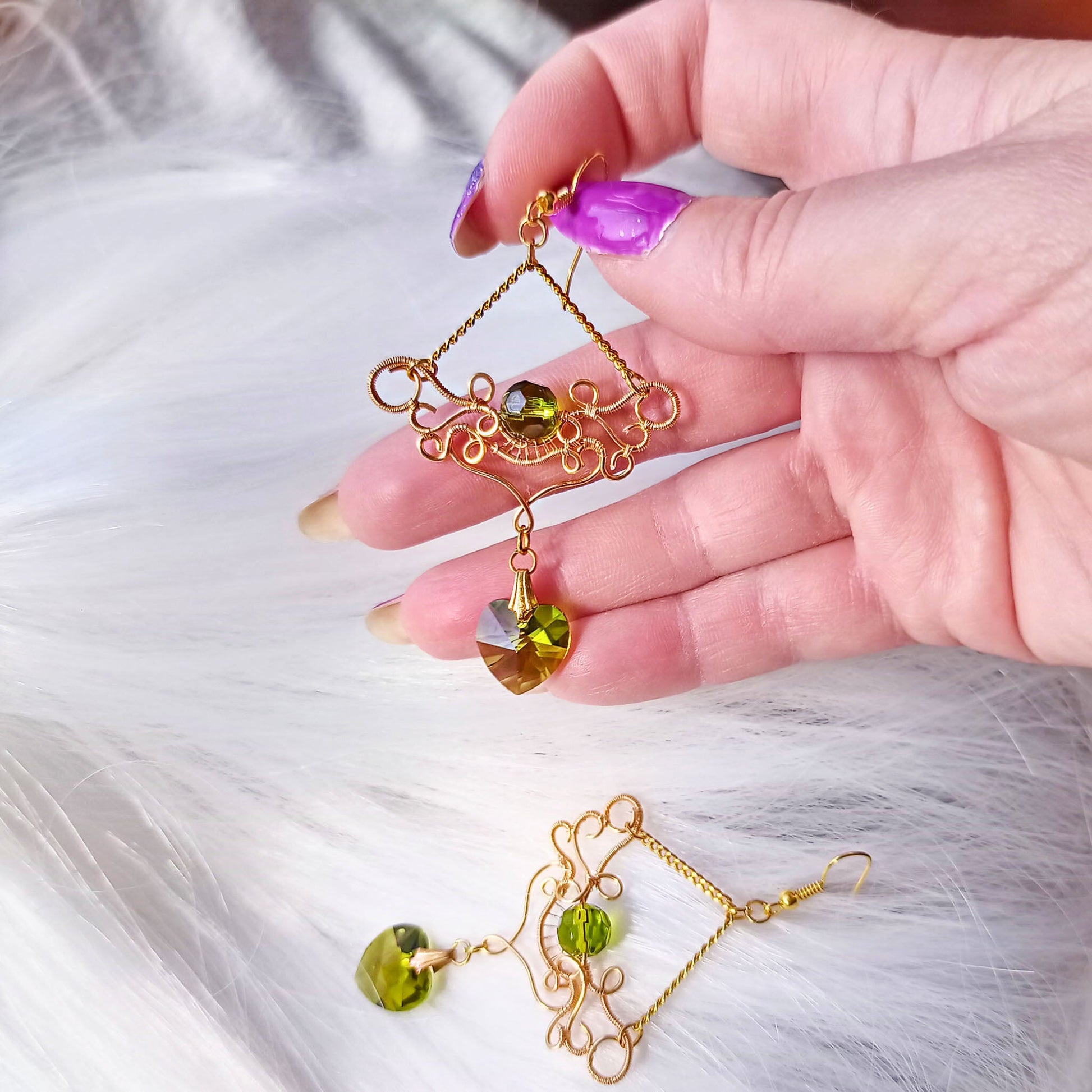 Elven Chandelier Earrings - Elven Rose