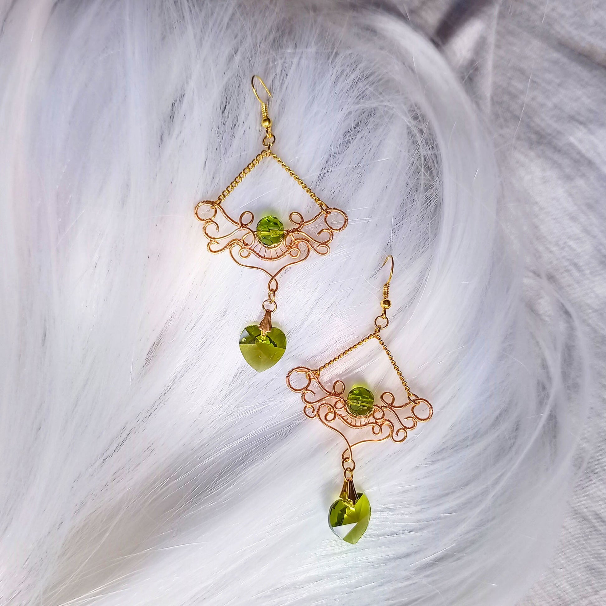 Elven Chandelier Earrings - Elven Rose