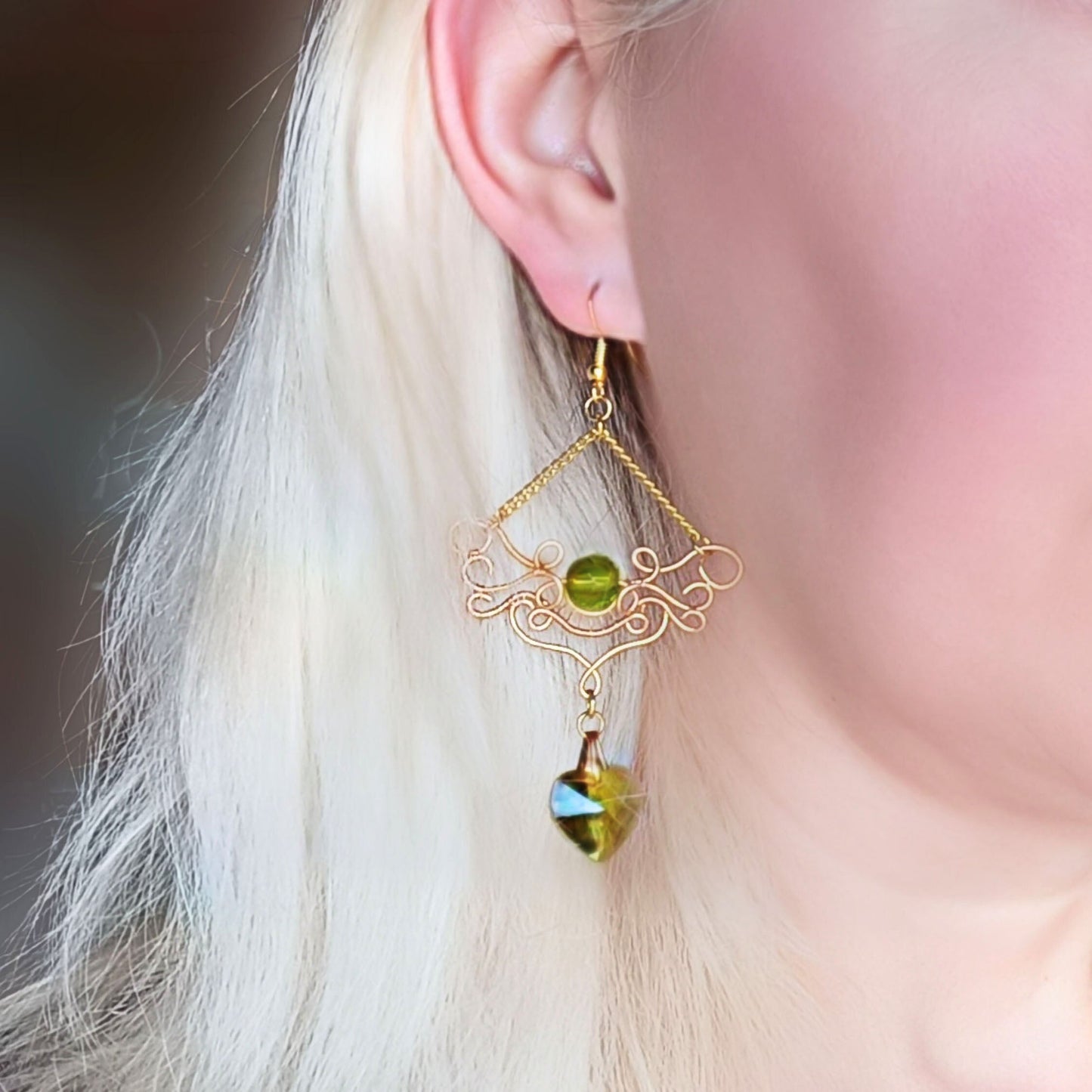 Elven Chandelier Earrings - Elven Rose