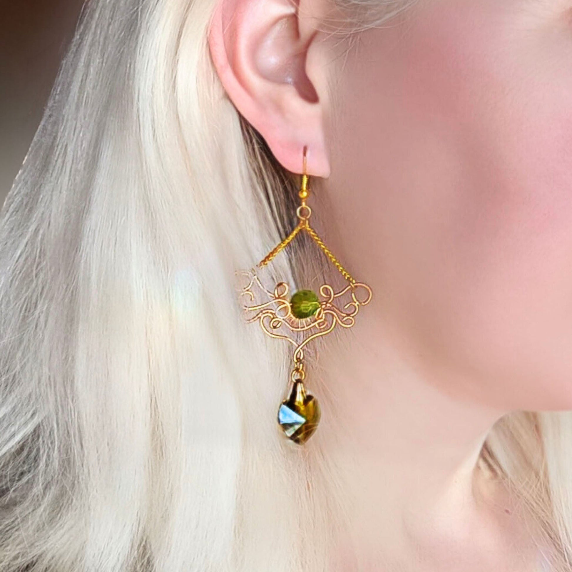 Elven Chandelier Earrings - Elven Rose