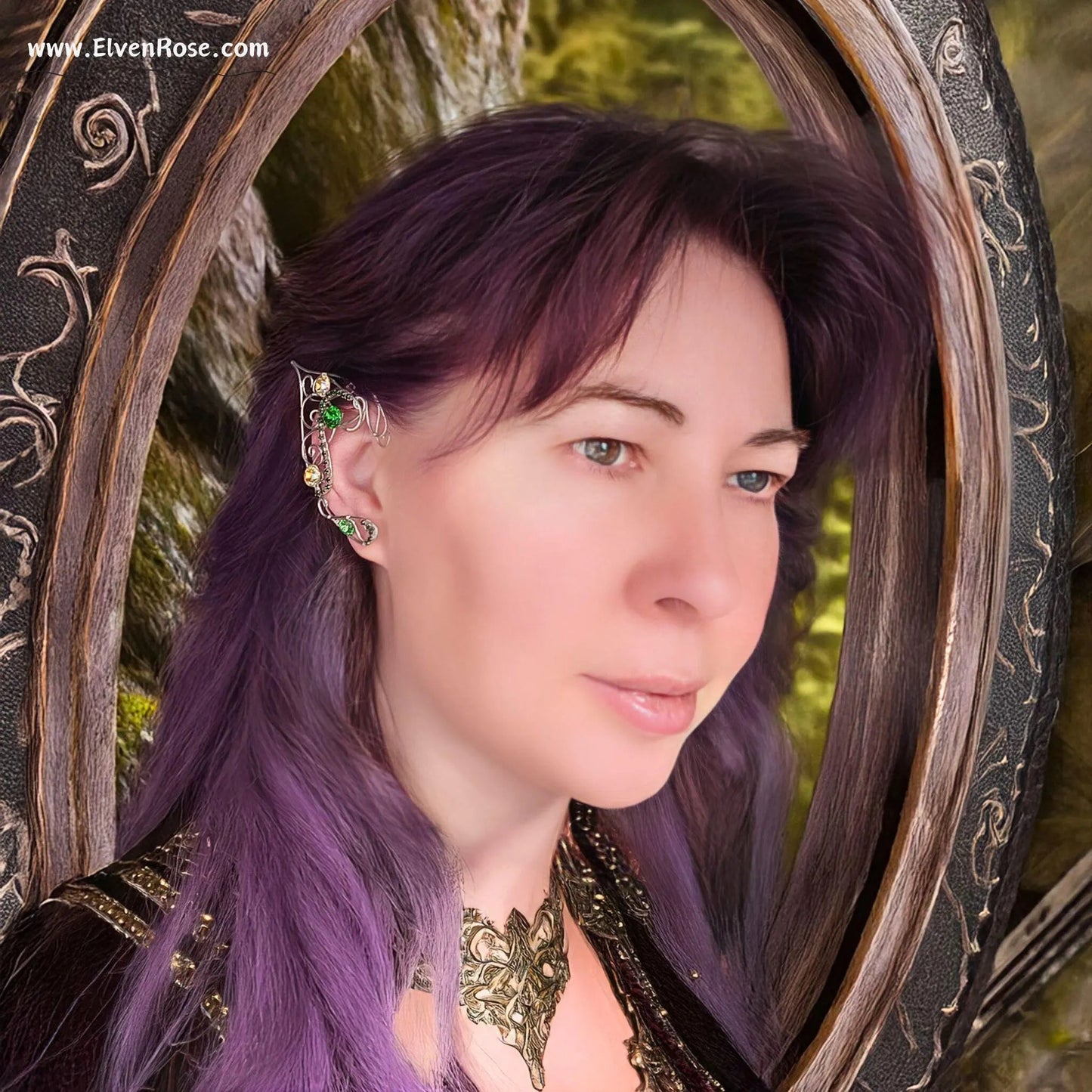 "Elven Radiance" Elf Ear Cuffs - Elven Rose