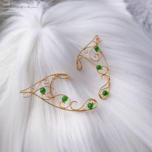 "Elven Ranger Elf Ears" Forest Elf Ear Cuffs - Elven Rose