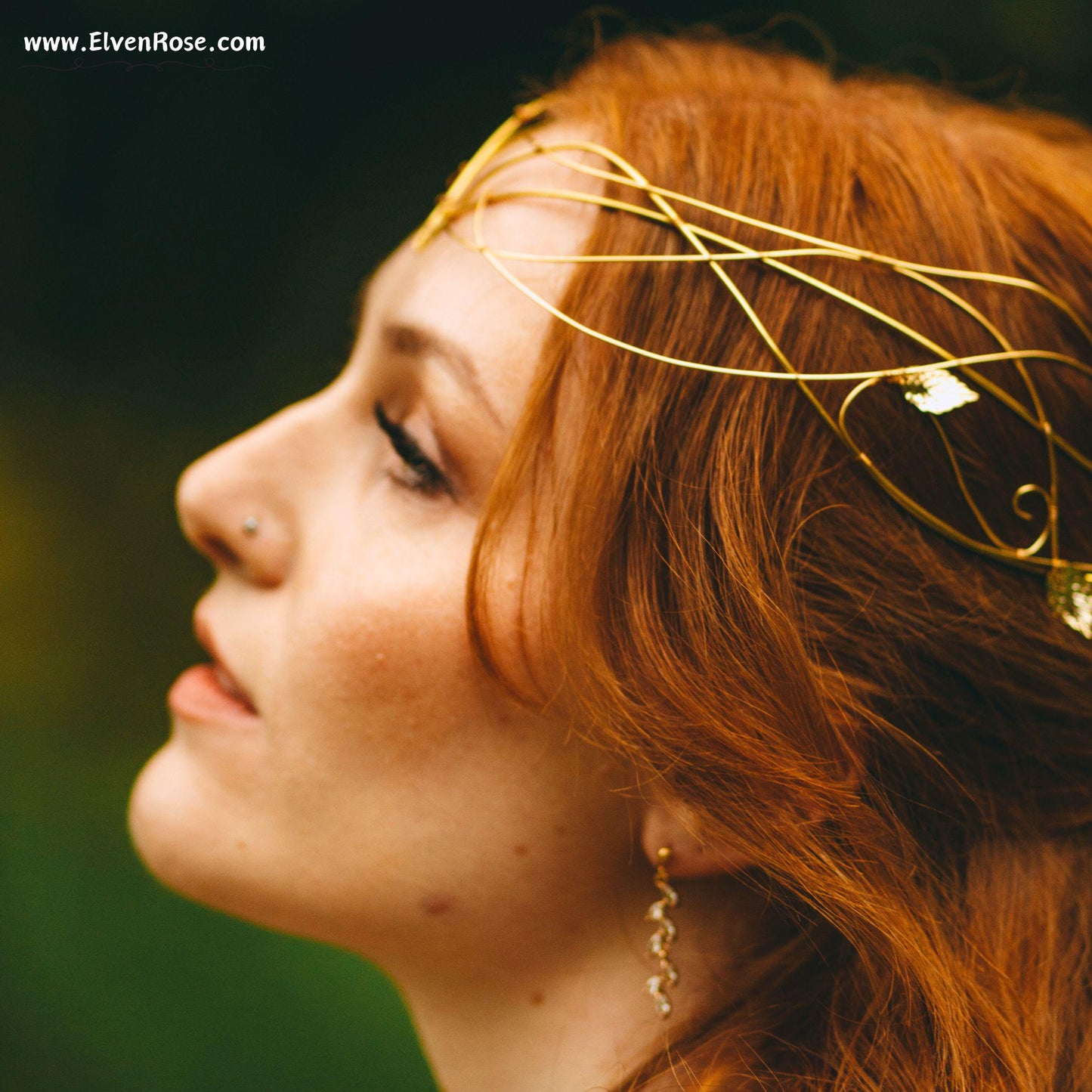 "Lady of Light" Elven Gold Tiara - Elven Rose