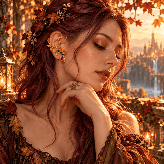 Emberleaf Ear Wraps - Elven Rose