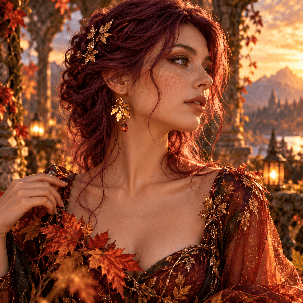 Emberwild Remembering Leaves Earrings - Elven Rose
