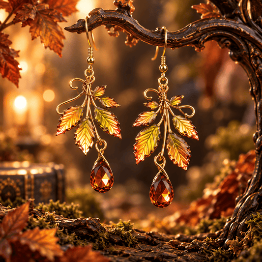 Emberwild Remembering Leaves Earrings - Elven Rose