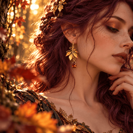 Emberwild Remembering Leaves Earrings - Elven Rose