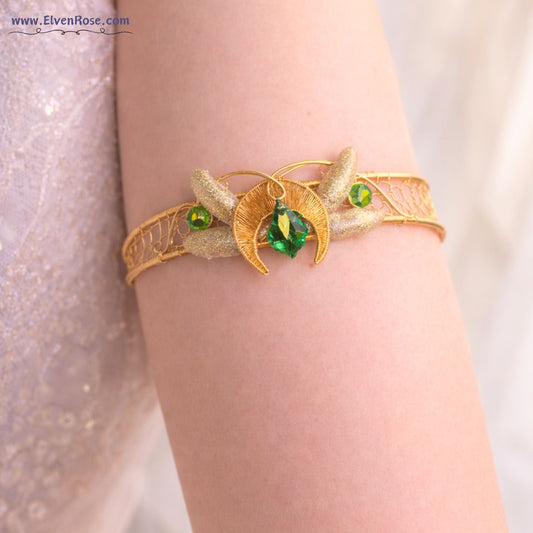 Emerald Moonbloom Elven Armband - Elven Rose