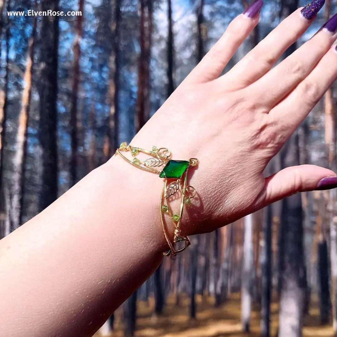 "Forest Heart Elf Cuff" Elven Forest Bracelet - Elven Rose