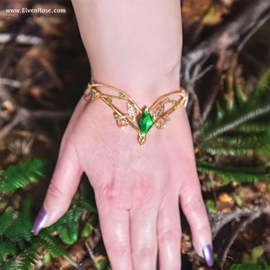 "Forest Heart Elf Cuff" Elven Forest Bracelet - Elven Rose