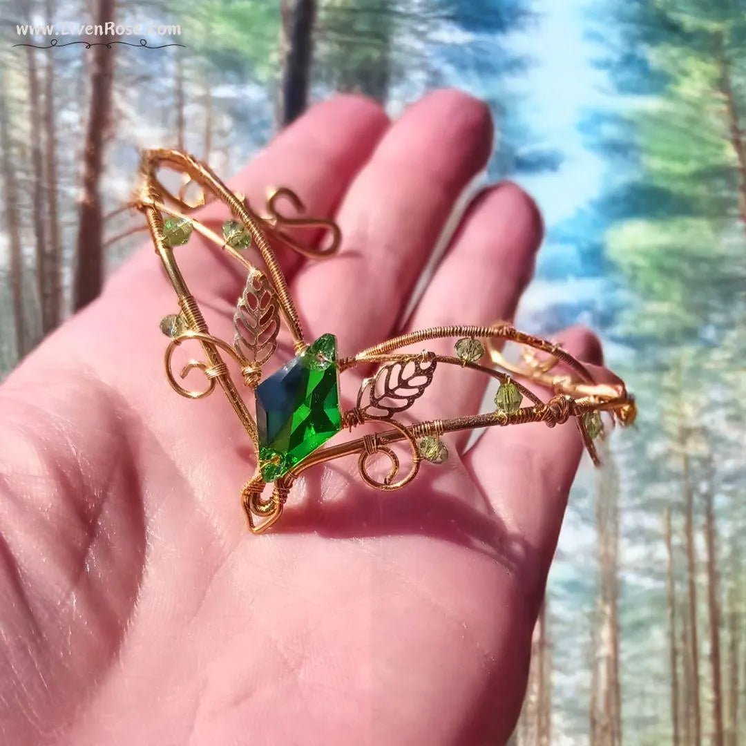 "Forest Heart Elf Cuff" Elven Forest Bracelet - Elven Rose