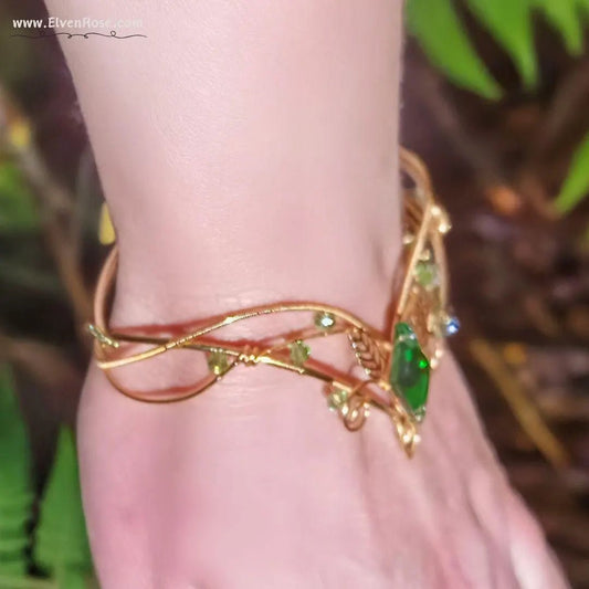 "Forest Heart Elf Cuff" Elven Forest Bracelet - Elven Rose