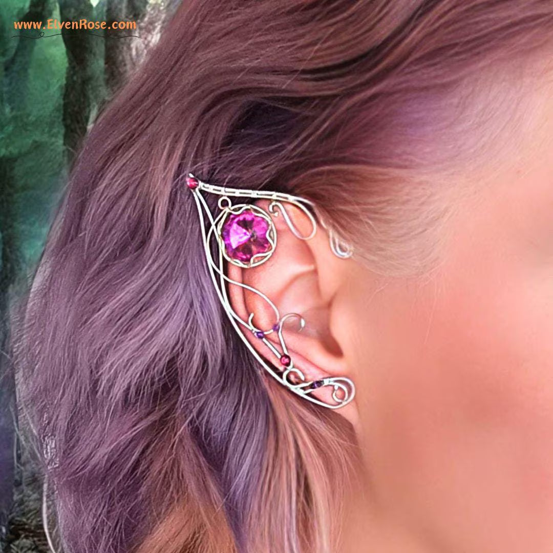 "Violet Lake" Fantasy Elf Ears - Elven Rose