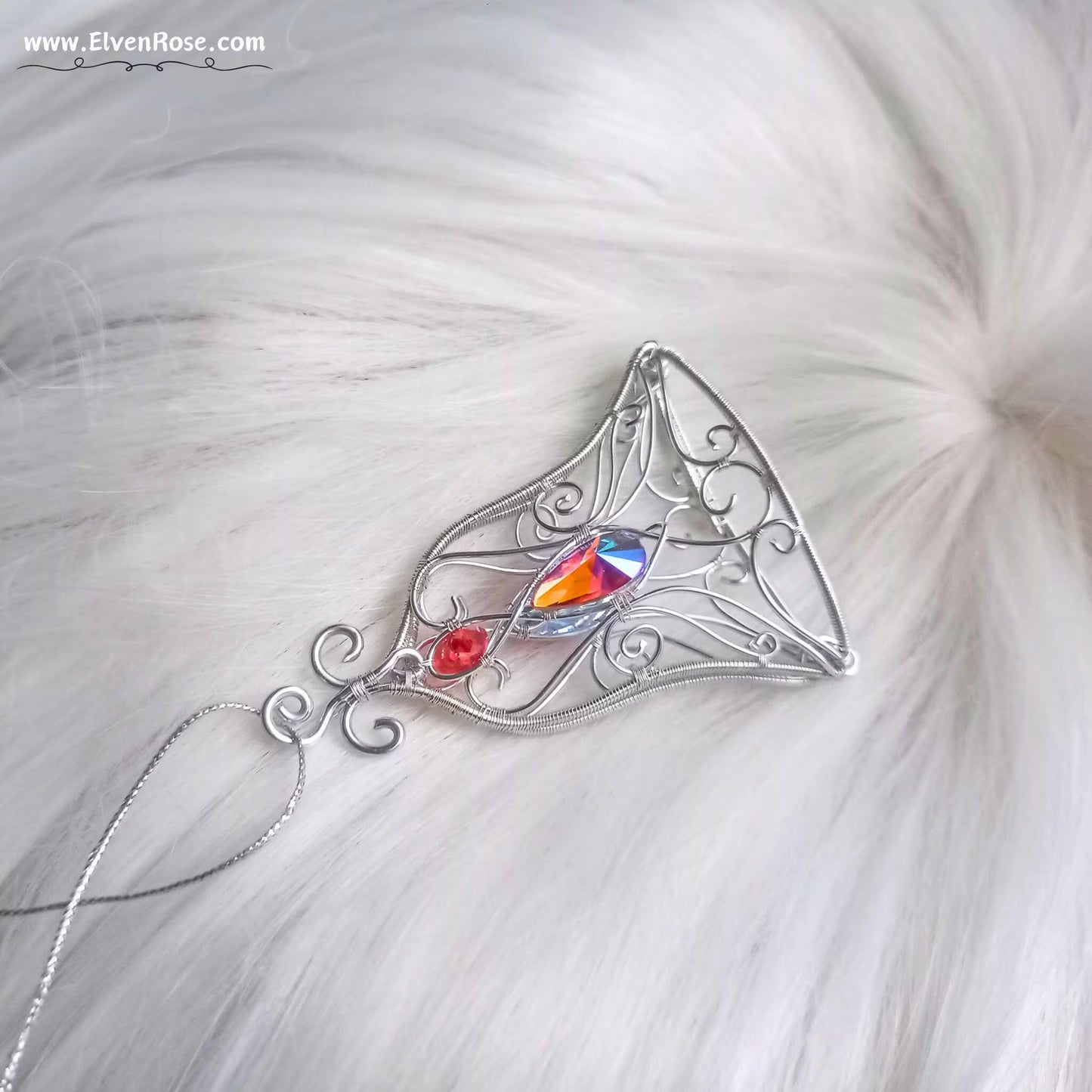 Elven Bell Suncatcher / Ornament - Elven Rose